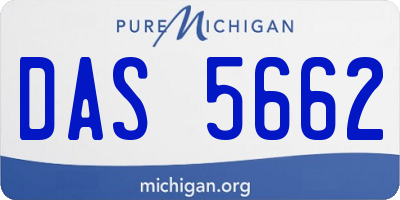 MI license plate DAS5662