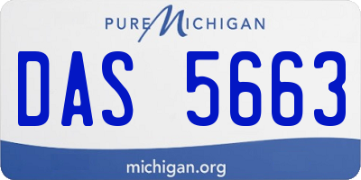 MI license plate DAS5663