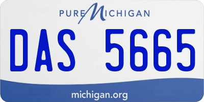 MI license plate DAS5665
