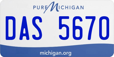 MI license plate DAS5670