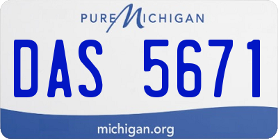 MI license plate DAS5671