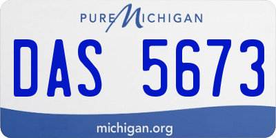 MI license plate DAS5673