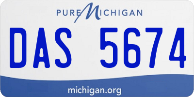 MI license plate DAS5674