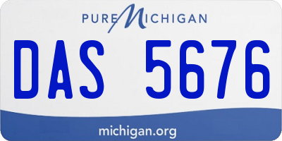 MI license plate DAS5676