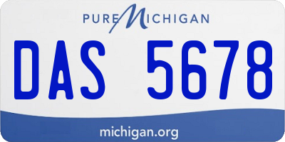 MI license plate DAS5678