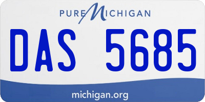 MI license plate DAS5685