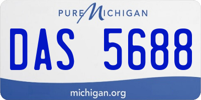 MI license plate DAS5688