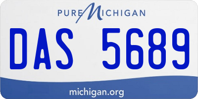 MI license plate DAS5689