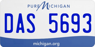 MI license plate DAS5693