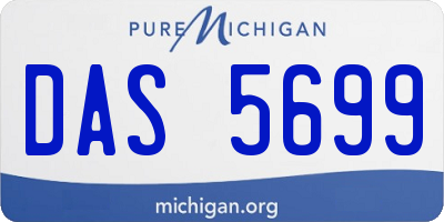 MI license plate DAS5699