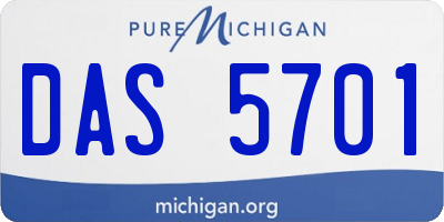 MI license plate DAS5701