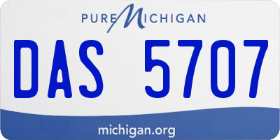 MI license plate DAS5707