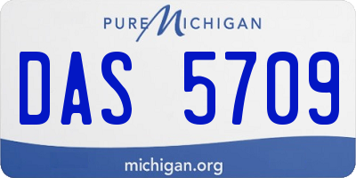 MI license plate DAS5709
