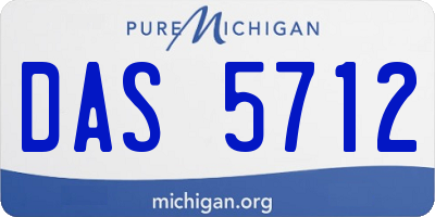 MI license plate DAS5712