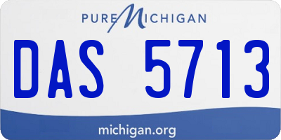 MI license plate DAS5713