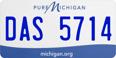 MI license plate DAS5714