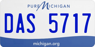 MI license plate DAS5717