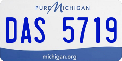 MI license plate DAS5719
