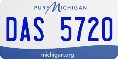 MI license plate DAS5720