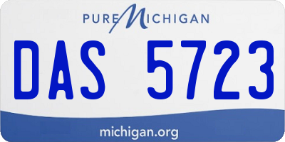 MI license plate DAS5723