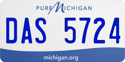 MI license plate DAS5724