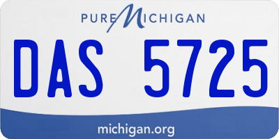 MI license plate DAS5725