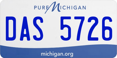 MI license plate DAS5726