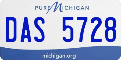 MI license plate DAS5728