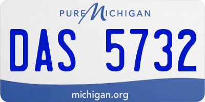 MI license plate DAS5732