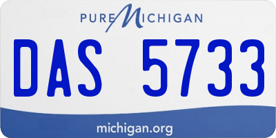 MI license plate DAS5733