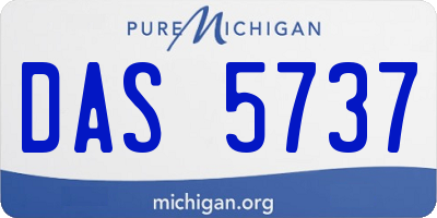 MI license plate DAS5737