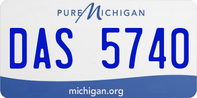 MI license plate DAS5740