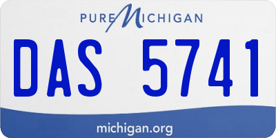 MI license plate DAS5741
