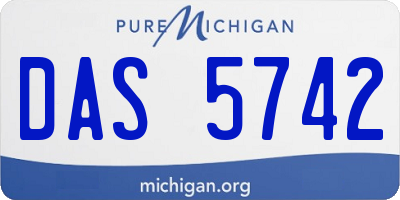 MI license plate DAS5742