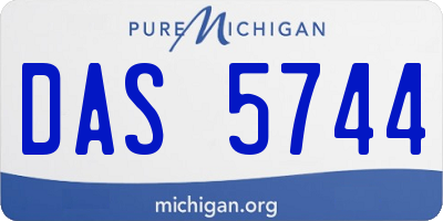 MI license plate DAS5744