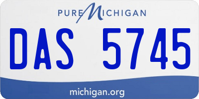 MI license plate DAS5745