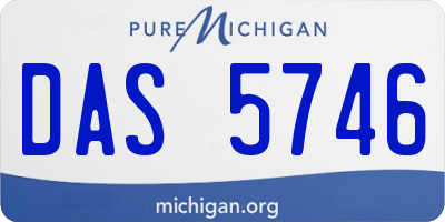 MI license plate DAS5746