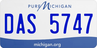 MI license plate DAS5747