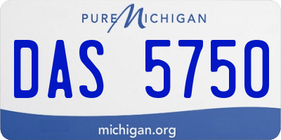 MI license plate DAS5750