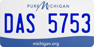 MI license plate DAS5753