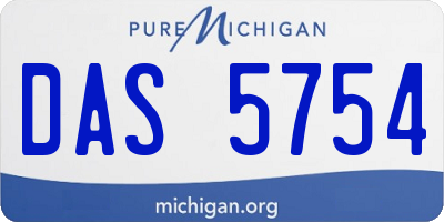 MI license plate DAS5754