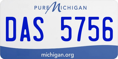 MI license plate DAS5756