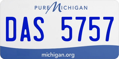MI license plate DAS5757