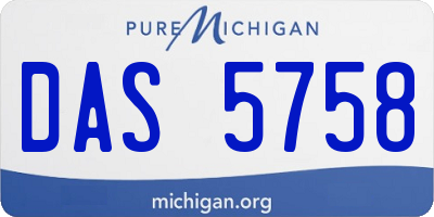 MI license plate DAS5758