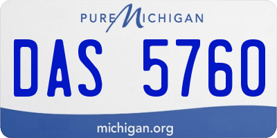 MI license plate DAS5760