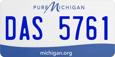 MI license plate DAS5761
