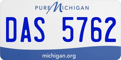 MI license plate DAS5762