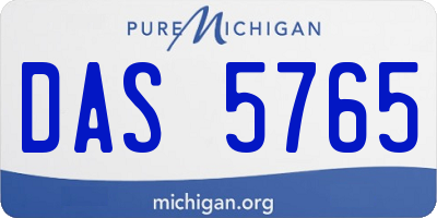 MI license plate DAS5765