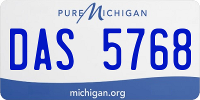MI license plate DAS5768