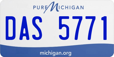 MI license plate DAS5771